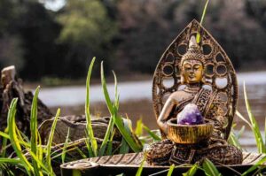 Read more about the article Golden Hand-Crafted Palm Buddha Idol for Home: Meaning, Placement, Care & Spiritual Significa